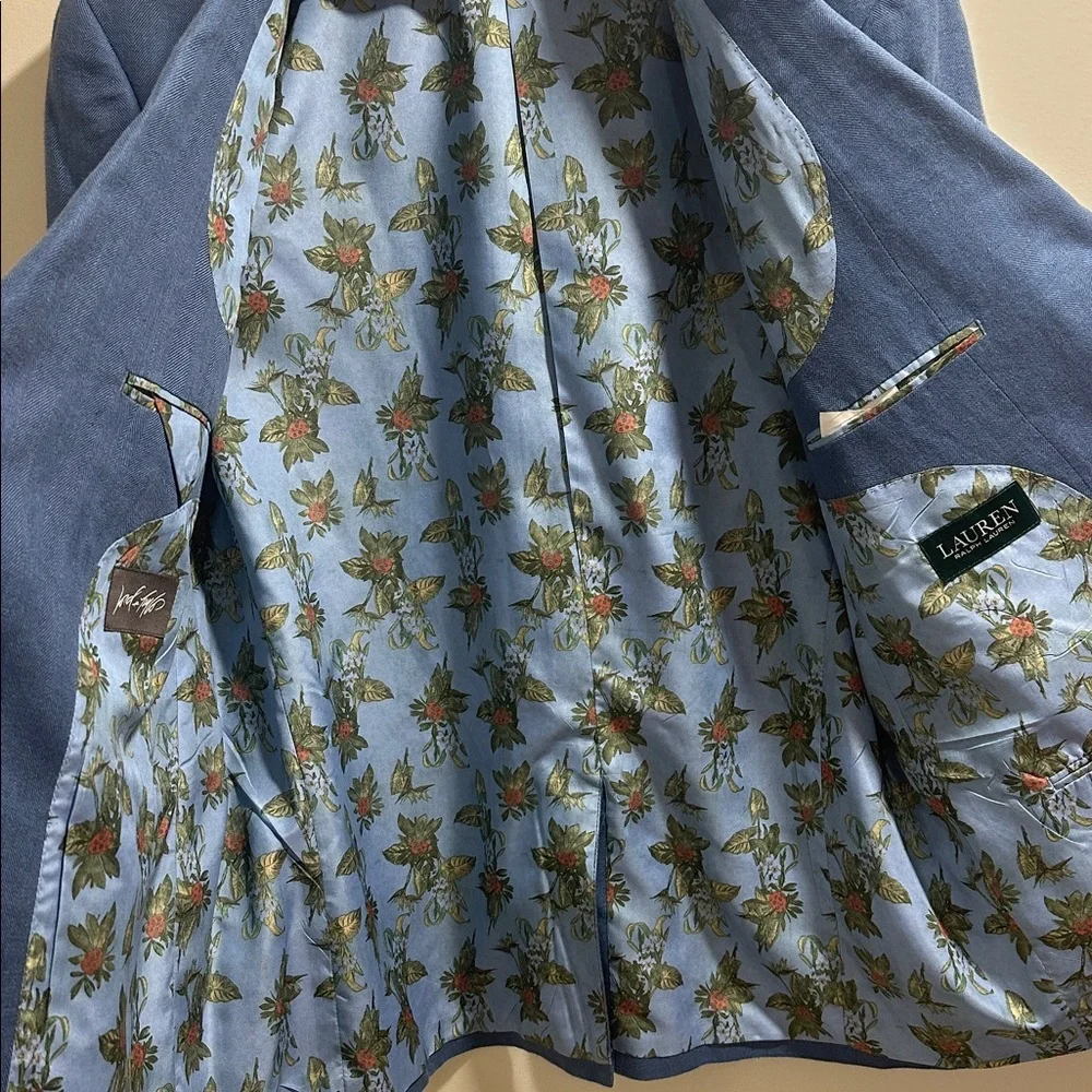 Lauren Ralph Lauren Ultraflex Sport Coat Blue Mens 44R - Picture 3 of 6